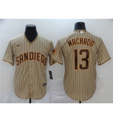 Padres 13 Manny Machado Brown Nike 2020 Flexbase Jersey