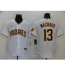 Padres 13 Manny Machado White Nike 2020 Cool Base Jersey