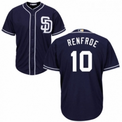 Youth Majestic San Diego Padres 10 Hunter Renfroe Replica Navy Blue Alternate 1 Cool Base MLB Jersey 