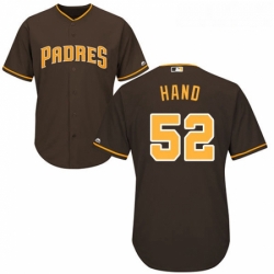 Youth Majestic San Diego Padres 52 Brad Hand Replica Brown Alternate Cool Base MLB Jersey 