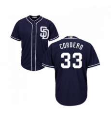 Youth San Diego Padres 33 Franchy Cordero Replica Navy Blue Alternate 1 Cool Base Baseball Jersey 