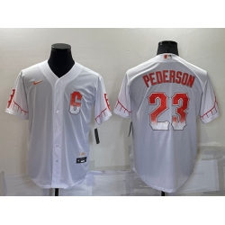 Men San Francisco Giants 23 Joc Pederson White City Connect Cool Base Stitched Jersey