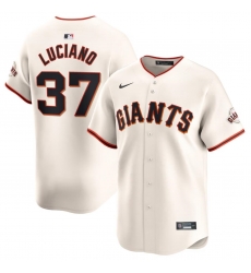 Men San Francisco Giants 37 Marco Luciano Cream Home Limited Stitched Baseball Jersey