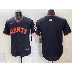 Men San Francisco Giants Blank Black Limited Stitched Baseball Jersey