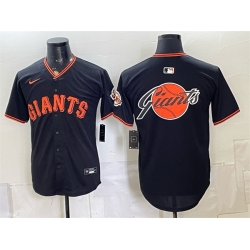 Men San Francisco Giants Team Big Logo Black Limited Stitched Baseball Jersey
