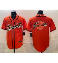 Men San Francisco Giants Team Big Logo Orange Cool Base Stitched Baseball Jersey