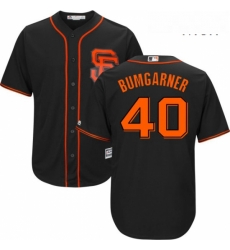 Mens Majestic San Francisco Giants 40 Madison Bumgarner Replica Black Alternate Cool Base MLB Jersey