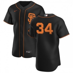 San Francisco Giants 34 Kevin Gausman Men Nike Black Alternate 2020 Authentic Player MLB Jersey