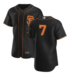 San Francisco Giants 7 Donovan Solano Men Nike Black Alternate 2020 Authentic Player MLB Jersey