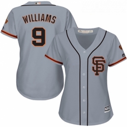 Womens Majestic San Francisco Giants 9 Matt Williams Replica Grey Road 2 Cool Base MLB Jersey