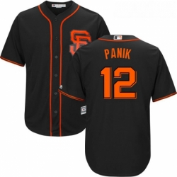 Youth Majestic San Francisco Giants 12 Joe Panik Authentic Black Alternate Cool Base MLB Jersey