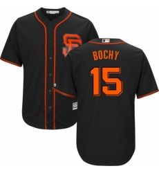 Youth Majestic San Francisco Giants 15 Bruce Bochy Authentic Black Alternate Cool Base MLB Jersey