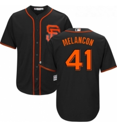 Youth Majestic San Francisco Giants 41 Mark Melancon Replica Black Alternate Cool Base MLB Jersey