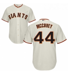 Youth Majestic San Francisco Giants 44 Willie McCovey Authentic Cream Home Cool Base MLB Jersey