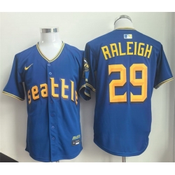 Men Seattle Mariners 29 Cal Raleigh Royal 2025 Limited Stitched jersey Men Seattle Mariners 29 Cal Raleigh Royal 2025 Limited Stitched jersey