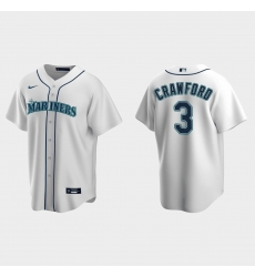 Men Seattle Mariners 3 J P  Crawford White Cool Base Stitched Jersey