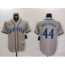 Men Seattle Mariners 44 Julio Rodr EDguez Grey Cool Base Stitched Jersey 2