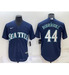 Men Seattle Mariners 44 Julio Rodriguez Navy Blue Stitched MLB Cool Base Nike Jersey