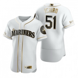 Seattle Mariners 51 Ichiro Suzuki White Nike Mens Authentic Golden Edition MLB Jersey