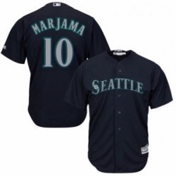 Youth Majestic Seattle Mariners 10 Mike Marjama Replica Navy Blue Alternate 2 Cool Base MLB Jersey 