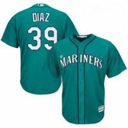 Youth Majestic Seattle Mariners 39 Edwin Diaz Replica Teal Green Alternate Cool Base MLB Jersey 