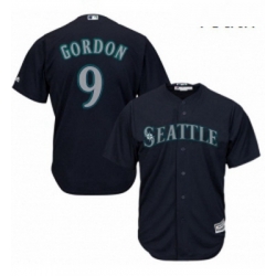 Youth Majestic Seattle Mariners 9 Dee Gordon Replica Navy Blue Alternate 2 Cool Base MLB Jersey 