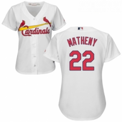 Womens Majestic St Louis Cardinals 22 Mike Matheny Replica White Home Cool Base MLB Jersey