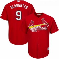 Youth Majestic St Louis Cardinals 9 Enos Slaughter Replica Red Alternate Cool Base MLB Jersey