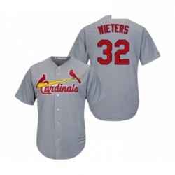 Youth St Louis Cardinals 32 Matt Wieters Replica Grey Road Cool Base Baseball Jersey 