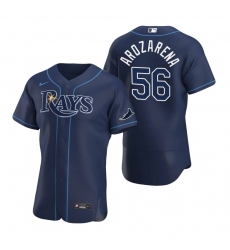 Men Tampa Bay Rays 56 Randy Arozarena Men Nike Navy Alternate 2020 Flex Base Team MLB Jersey