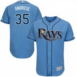 Mens Majestic Tampa Bay Rays 35 Matt Andriese Columbia Alternate Flex Base Authentic Collection MLB Jersey 