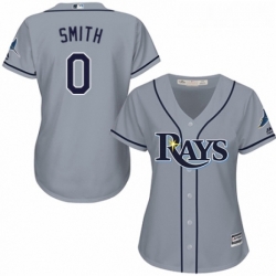 Womens Majestic Tampa Bay Rays 0 Mallex Smith Authentic Grey Road Cool Base MLB Jersey 