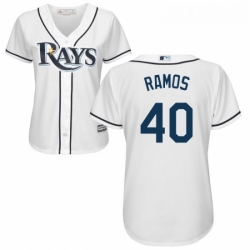 Womens Majestic Tampa Bay Rays 40 Wilson Ramos Replica White Home Cool Base MLB Jersey