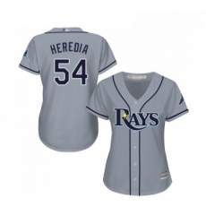 Womens Tampa Bay Rays 54 Guillermo Heredia Replica Grey Road Cool Base Baseball Jersey 