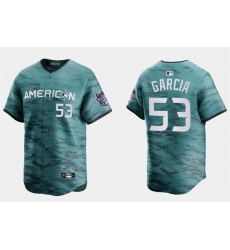 Men Texas Rangers 53 Adolis Garcia Teal 2023 All Star Stitched Baseball Jersey