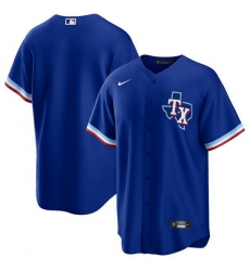 Men Texas Rangers Blank Royal Stitched Baseball Jersey