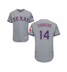 Mens Texas Rangers 14 Asdrubal Cabrera Grey Road Flex Base Authentic Collection Baseball Jersey