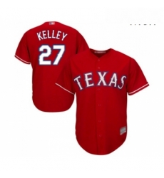 Mens Texas Rangers 27 Shawn Kelley Replica Red Alternate Cool Base Baseball Jersey 