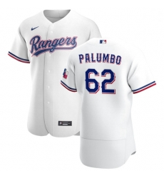 Texas Rangers 62 Joe Palumbo Men Nike White Home 2020 Authentic Player MLB Jersey