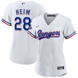 Women Texas Rangers 28 Jonah Heim White 2023 World Series Champions Stitched Baseball Jersey 28Run Small 29