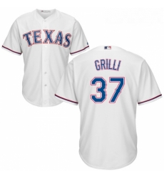 Youth Majestic Texas Rangers 37 Jason Grilli Authentic White Home Cool Base MLB Jersey 