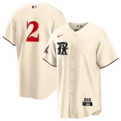 Youth Texas Rangers 2 Marcus Semien Cream 2023 City Connect Stitched Baseball Jersey