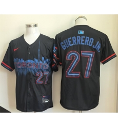 Men Toronto Blue Jays 27 Vladimir Guerrero Jr  Navy 2024 City Connect Limited Stitched Baseball Jersey