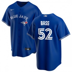 Men Toronto Blue Jays 52 Anthony Bass Royal Cool Base Stitched Jersey