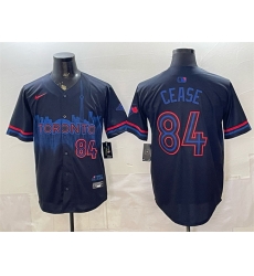 Men Toronto Blue Jays 84 Dylan Cease Navy 2024 City Connect Limited Stitched Baseball Jersey Men Toronto Blue Jays 84 Dylan Cease Navy 2024 City Connect Limited Stitched Baseball Jersey