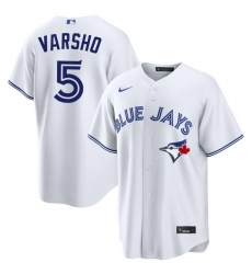 Men Toronto Blue Jays Daulton Varsho 5 White Home Limited Stitched Baseball Jersey