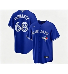 Men Toronto Blue Jays Mason Fluharty 68 Blue Away Flex Base Stitched Baseball Jersey Men Toronto Blue Jays Mason Fluharty 68 Blue Away Flex Base Stitched Baseball Jersey