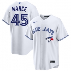 Men Toronto Blue Jays Tommy Nance 45 White Home Limited Stitched Baseball Jersey