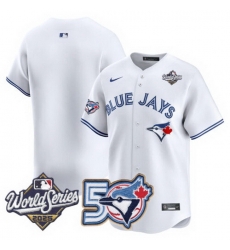 Men Women Youth Blue Jays 50th Patch 2025 World Series White Team Blank Stitched Jersey Men Women Youth Blue Jays 50th Patch 2025 World Series White Team Blank Stitched Jersey
