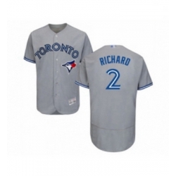 Mens Toronto Blue Jays 2 Clayton Richard Grey Road Flex Base Authentic Collection Baseball Jersey